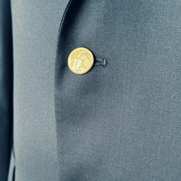 BROOKS BROTHERS Madison Fit Blue Gold Button Front Wool Blazer Sport Coat Jacket - Picture 10 of 10